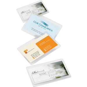 Office Depot Brand Laminating Pouches, Business Card Size, 5 Mil, 2.56" x 3.75", count of 100