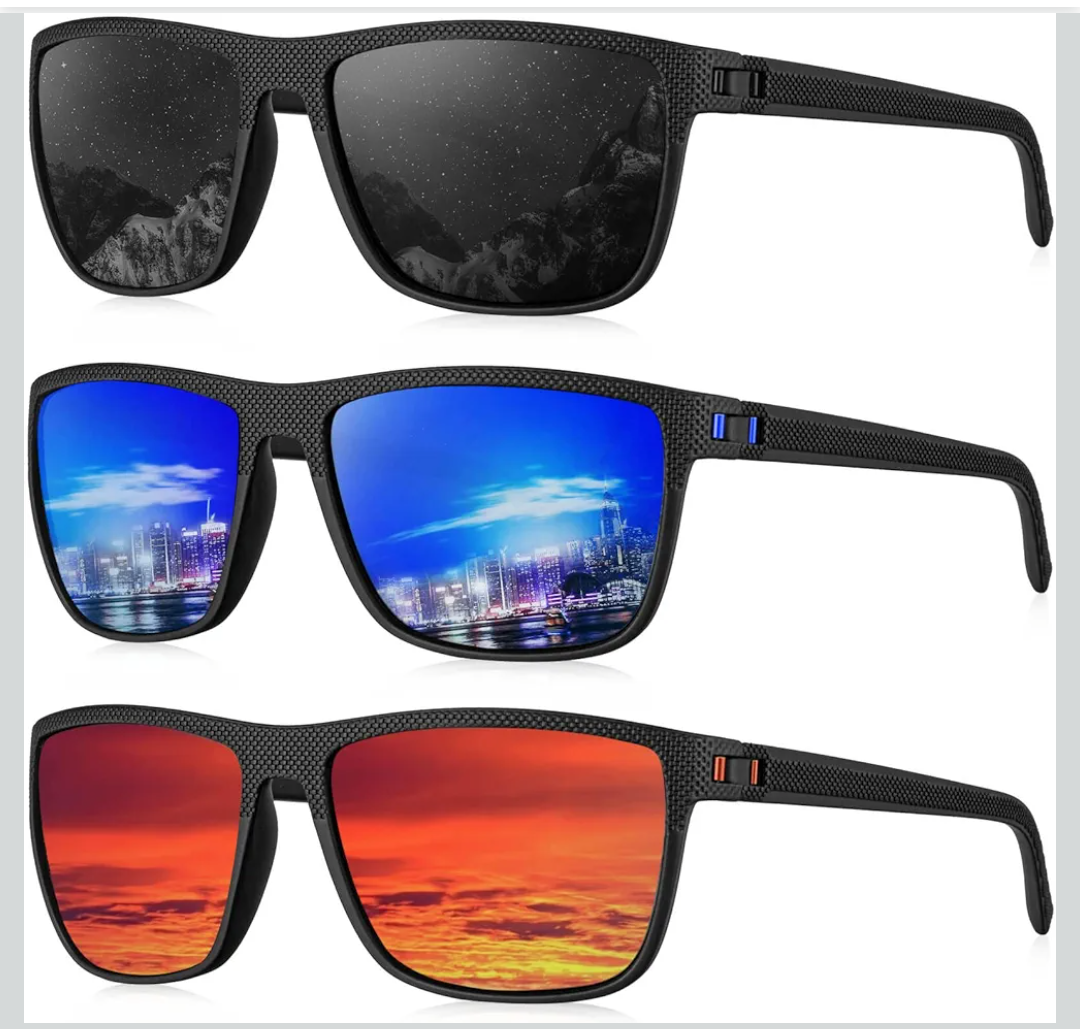 KALIYADI Polarized Sunglasses for Men, Lightweight Sun Glasses with UV Protection for Driving Fishing Golf