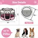 Sieidihit Dog Cat Pet Playpen Puppy Crate Cage Indoor Outdoor, Medium Pink