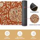 Artoid Mode Orange Flower Pumpkin Fall Kitchen Mats Set of 2, Autumn Home Decor Low-Profile Kitchen Rugs for Floor - 17x29 and 17x47 Inch