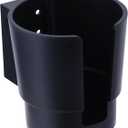2 x Universal Large Cup Holder Wall Mount, Heavy Duty Plastic Drink Holder for Boat Car Truck RV Bus Tractor Wall Wood, Vertical or Horizontal Mount, Fit Most Cups, Bottles, Cans, Tumblers Black Pack of 2