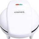 Courant Mini Donut Maker Machine for Holiday, Kid-Friendly, Breakfast or Snack, Desserts & More with Non-stick Surface, Makes 7 Doughnuts, White