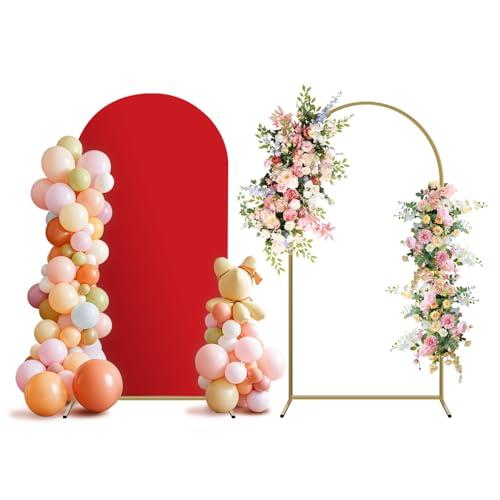 Holldoor Arch Backdrop Stand  Gold Arched Stand Frame for Wedding, Parties,Birthday, Backdrop Decorations