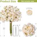Ranunculus Artificial Flowers 18 Pcs, Faux Silk Mini Peonies Bulk Flowers for Vase, Fake Wedding Filler Flowers for DIY Bouquets, Centerpieces Arrangements Bridal Shower Decor,Cream