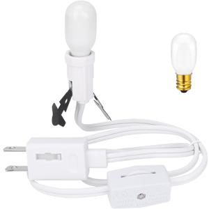 LikeLion Single Cord Set Lights with 2 Bulbs, Compatible with Dept 56 Village Collection Accessories, 120V 6W Bulbs