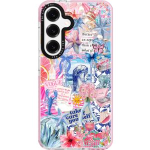 for Samsung Galaxy S24 Ultra Case, Coastal Collage Pattern, Military-Grade Drop Protection, Seaside Daydream Soft Slim TPU Protective Cover with Camera Protection for Women & Girls (BuleSummer)