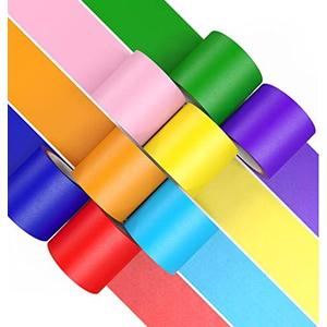 CHIYUNS Colored Masking Tape Thick, Color Painters Tape for Kids, 14Rolls 2 inch Wide x 10 Yards Each, Colorful Paper Tapes Rainbow Colors for Labeling Packing, Painter Tape Variety Pack, Craft Tape
