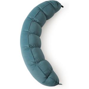 Peallow(Pat. Pend) Long Round Body Pillow for Adults, Bolster Pillow for Sleeping, Soft and Supportive Pillow for Sleeping & Lumbar Support (Slate Blue,47")