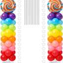 Tamodan Balloon column kit set of 2, 78 Inch Balloon Tower Reusable Metal Spiral Design, Balloon Stands for Floor Weddings, Birthdays, Baby Showers & Graduation Events