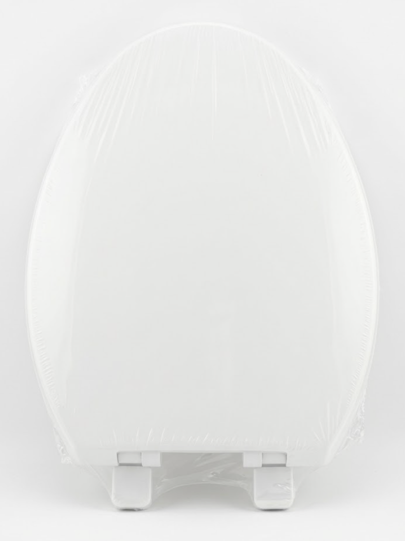 Toilet Seat and Lid Set with Hinges - Standard Household - White