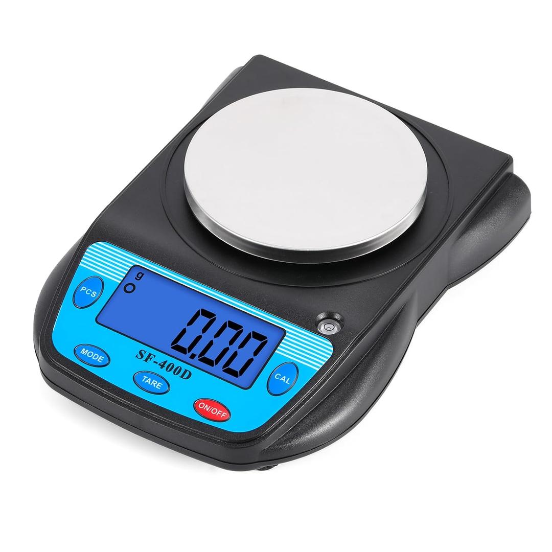 Bonvoisin Digital Lab Scale 600g x 0.01g Precision Electronic Scale LCD Display Analytical Balance Jewelry Scale Scientific Scale 0.01g Accuracy (Black)