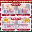 Marsui 13 Pcs Color Matching Game Kit Fun Challenge Group Family Adults Activity Indoor Outdoor for Adults Birthday Party Supplies (Christmas Trees)