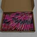 Epakh 72 Pcs Breast Cancer Awareness Pens Bulk Pink Ribbon Pens 0.5 mm Retractable Gel Ink Ballpoint Pen Pink Ribbon Roller Ball Pen Breast Cancer Awareness Accessories Fine Point Black Ink Pens