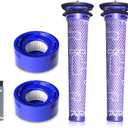 Vacuum Filter Replacement Kit for Dyson V7, V8 Animal, V8 Absolute & SV10 Cordless Vacuum Cleaners, Replaces Part # 965661-01 & 967478-01 (4P)