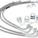Rough Country Stainless Brake Lines for Jeep Wrangler JK w/4-6" Lift (2007-2018) - 24" FR & 22.5"RR Brake Line
