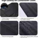 Air Conditioner Cover for Outside Units with Windproof Straps & Reinforced Buckles 420D Heavy Duty Square ac Covers Outdoor Protects HVAC Condenser From Winter Rain Snow Ice Dust Up to 24x24x30 inches