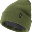 Zylioo Plus Size Fleece Lined Beanie Hat,2XL/XL/L/M/S Thermal Knitted Hat,Winter Warm Lined Snow Hats for Women Men