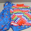 Kids Nightmare Killer Doll Costume Boy Girl Halloween Costumes Blue Cartoon Jumpsuit Cosplay Overall with Accessories (8-9 Years)