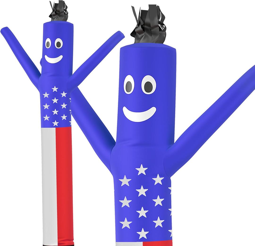LookOurWay Air Dancers Wacky Waving Inflatable Tube Man Attachment - 7 Feet Tall Advertising Air Dancer Waving Man Inflatable Tube Guy - Blower Not Included - American Flag LookOurWay Air Dancers Wacky Waving Inflatable Tube Man Attachment - 7 Feet Tall Advertising Air Dancer Waving Man Inflatable Tube Guy - Blower Not Included - American Flag