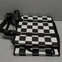 Checkered Reusable Grocery Bags Heavy Duty 3 Pack Foldable Shopping Bags with Handles for Groceries Collapsible Tote