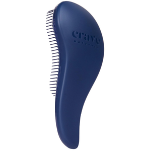 Crave Naturals Glide Thru Detangling Hair Brush for Adults and Kids - Detangler Hairbrush for Curly or Straight, Wet or Dry Hair - Gentle on Tangles Comb - Navy Blue and Blue Cheetah (Pack of 2)