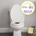 Little2Big Toilet Seat with Built-In Potty Training Seat, Slow Close, Durable Plastic, Made in USA, ELONGATED, White