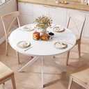 ChooChoo 47.2 Inch Round Dining Table for 4, 47.2 Inch Diameter