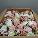 NUPTIO Large Flower Balls for Centerpieces - 10 Pcs 13.8in Diameter Dusty Rose & White Artificial Flower Ball Arrangement Bouquet Wedding Centerpieces for Tables - Fake Rose Flowers for Weddings Decor