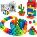 BananMelonBM 100 PCS Magnetic Building Blocks, for Toddlers Age 3-5, for Kids Ages 4-8,Magnetic Cubes, Preschool Educational Sensory Magnet Toys for Boys and Girls