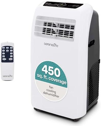 SereneLife Portable Air Conditioner 12,000 BTU with Built-in Dehumidifier - Portable AC unit for rooms up to 550 sq ft - Small AC Unit Remote Control, Window Mount Exhaust Kit: Everything Else