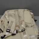 Travel Backpack for Women, Expandable 40L Carry on Flight Approved Backpack, 17 Inch Laptop Waterproof Travel Bag for College, Travel, Work, Beige