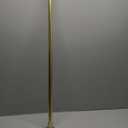 BRIOFOX Industrial Shower Curtain Rod - Rustproof Non-Slip 43-72 Inches Tension Curtain Rod for Window or Bathroom, Light Gold