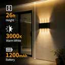 Solar Wall Lights Outdoor 2 Pack, Up and Down Solar Wall Sconce, 3000K Warm White Dusk to Dawn, IP65 Waterproof Exterior Mounted Lights, Up to 16H Runtime for Porch, Doorway, Entryway