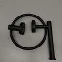 2pcs Matte Black Toilet Paper Holder and Towel Ring Set, Stainless Steel Hand Towel Holder and Towel Hanger with Hardware Pack