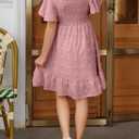 blibean Tween Girls Summer Dresses Kids Polka Dot Dress Size 6-15 Years (Pink)