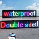 40" x 8" Waterproof Scroll ing LED Sign - Full Color Double-Sided P10 High Resolution USB WiFi Programmable Digital Sign for Business Retail Shop Window Display