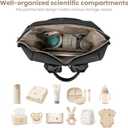 Large Capacity Diaper Bag Backpack with Changing Pad, Waterproof Baby Travel Backpack for Parents-Black