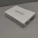 FESHFEN Platinum Blonde Bob Wig with Bangs, Shoulder Length Wavy Wig Synthetic Short Hair Wig for Women Party Daily Use, 14 inch