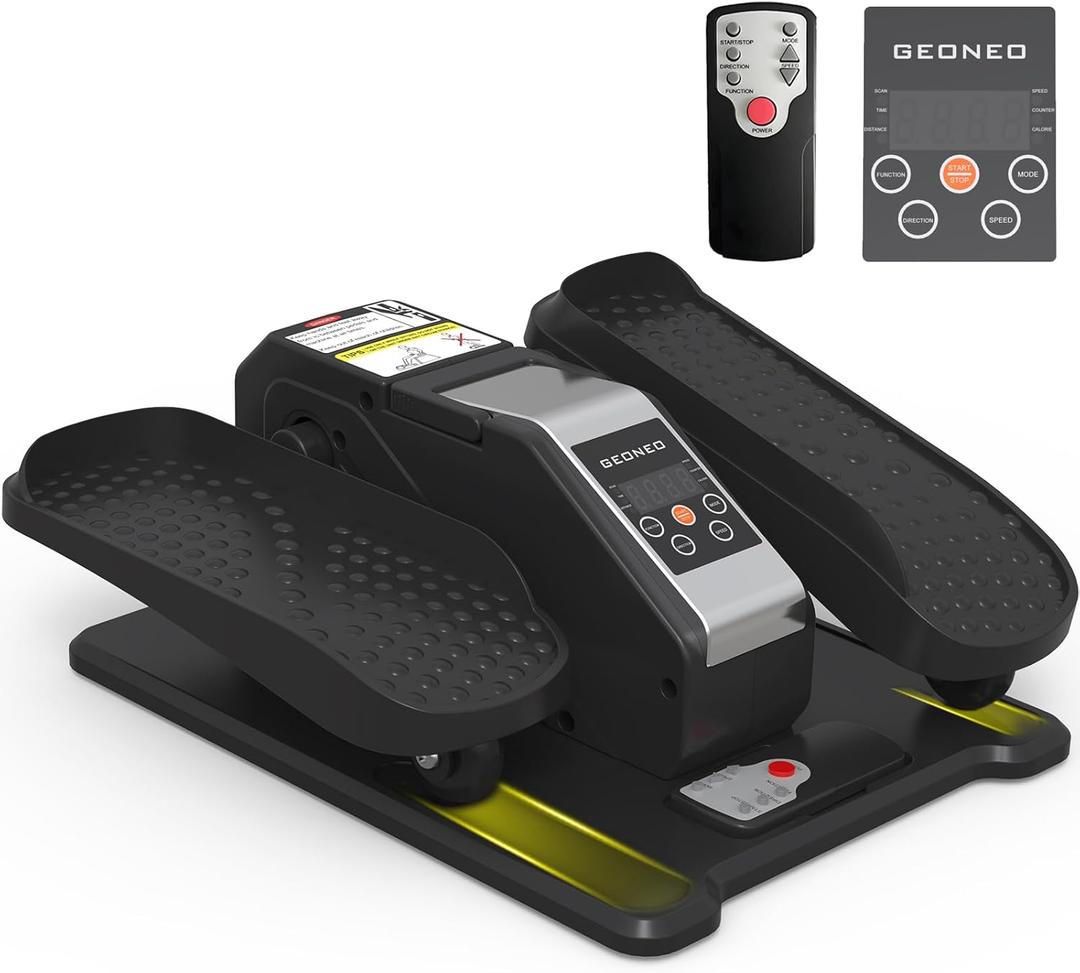 Under Desk Elliptical Machine, Electric Elliptical Exerciser for Senior, Quiet & Small Electric Seated Pedal Exerciser for Home with Display Monitor, Remote Control & 12 Adjustable Speeds
