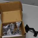 Square Handrail Brackets for Staircase Railing - Textured Black (Pack of 5)