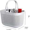 UUJOLY Plastic Organizer Storage Baskets with Handles, Shower Caddy Bins Organizer for Bathroom and kitchen, Grey