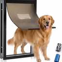 Classicmacher Dog Door for Large Dogs, X-Large Aluminum Frame Pet Door with 2-Way Lock, Easy Install on Interior Door/Screen/Wall, Weatherproof Magnetic Flap (X-Large, Black)