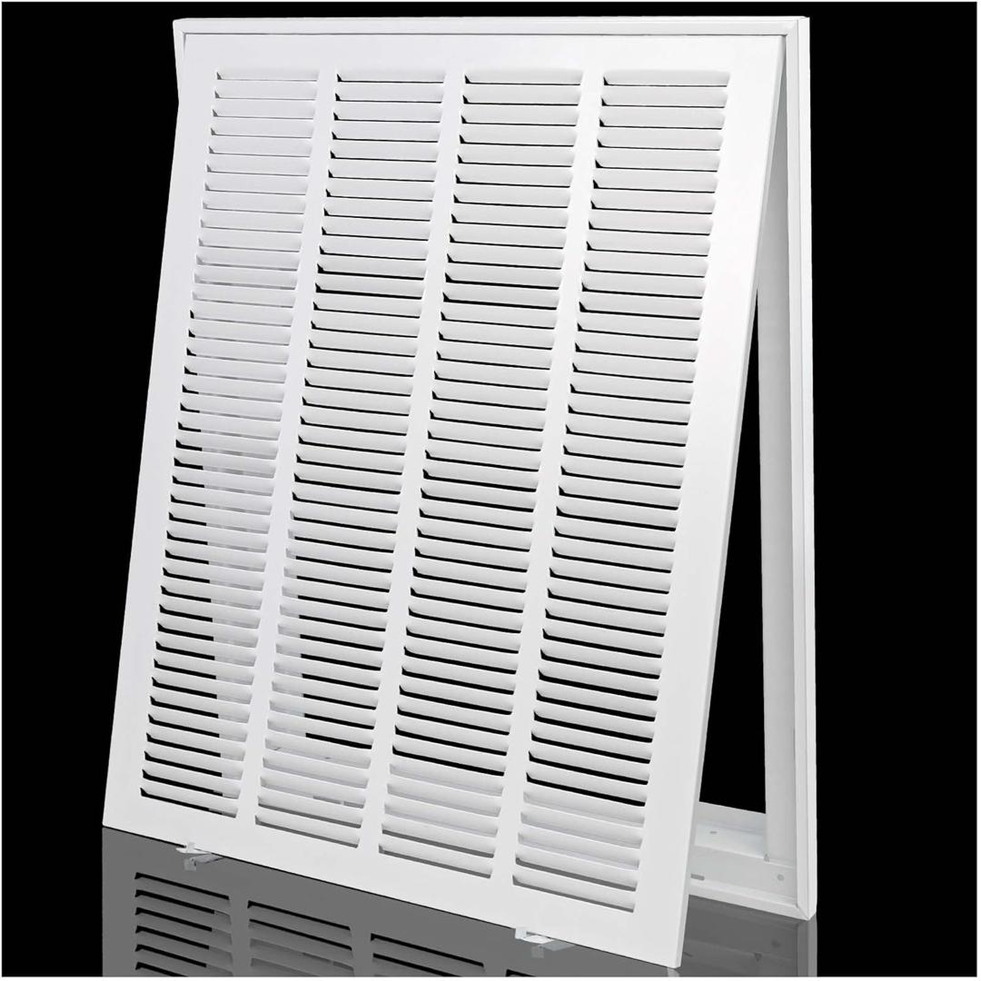 Return Air Filter Grille 16x20,Air Return Vent Cover for 16"W x 20"H Duct Opening,Steel HVAC Vent Covers for Wall and Ceiling,Holds 1" Thick AC Filter, For 16''W20''H-Duct Opening