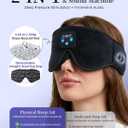 Sleep Mask Bluetooth Sleeping Headphones, 3D Contoured Gentle Pressure Sleep Mask Headphones Wireless with Ultra-Thin HD Stereo Speakers,Perfect for Side Sleepers,Naps,Yoga, Air Travel,Cool Gadgets