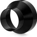 4 to 3 Inch Duct Reducer, Hon&Guan Galvanized Steel Duct Increaser 4 to 3 Duct Reducer for 3/4 Inch Duct, Inline Duct Fan, Grow Tent Ventilation System-Black.