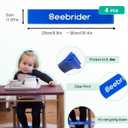 2 x Fidget Bands for Classroom Chairs, 4 PCS Chair Bands for Kids with Fidgety Feet Stretch Foot Band Sensory Needs ADHD Chairs Desks Bands (Blue)