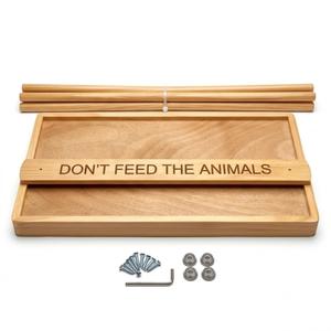 Adjustable Height Elevated Dog Bowls for Large Dogs- 12”, 14”, or 16” Tall with Four Stainless Steel Dog Bowls by Pawfect Pets