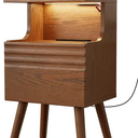 СTG060, Nightstand with Charging Station, 3 Color Dimmable LED Lights, 1 USB Ports 