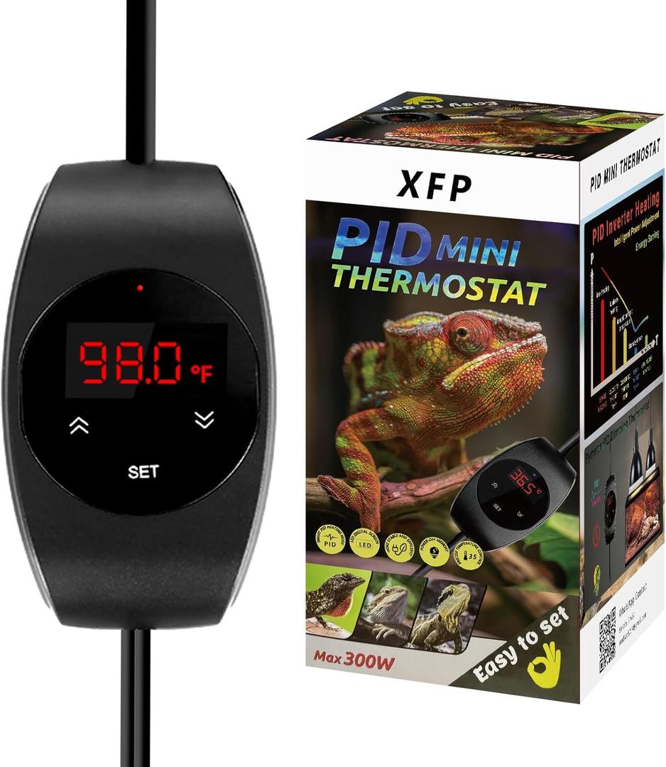 Reptile Dimming Thermostat Heat Lamp Temperature Controller for Seed Germination, Reptiles and Brewing Breeding Incubation Greenhouse (Added Switch Control Function)
