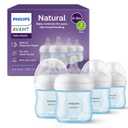 Philips Avent Natural Baby Bottles with Natural Response Nipples (Slow Flow, Flow 2), 4oz, Blue, 4-Pack, SCY900/24